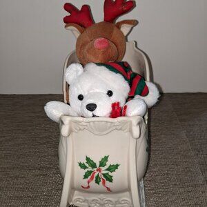 Lenox Holiday Sleigh Centerpiece - 24 K